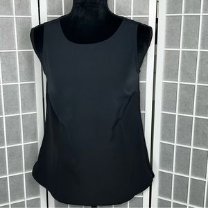 BRASS solid black sleeveless shell tank size XXS